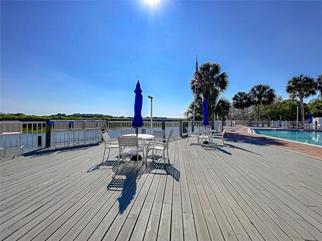 pool deck on the Bayou