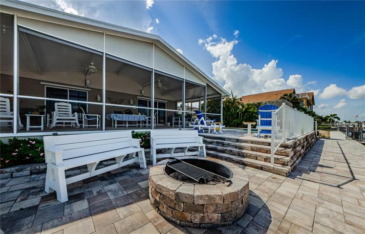 built-in fire pit