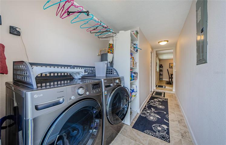 inside laundry area