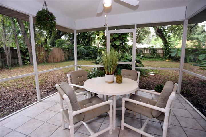 Screened porch off of the Dining Room