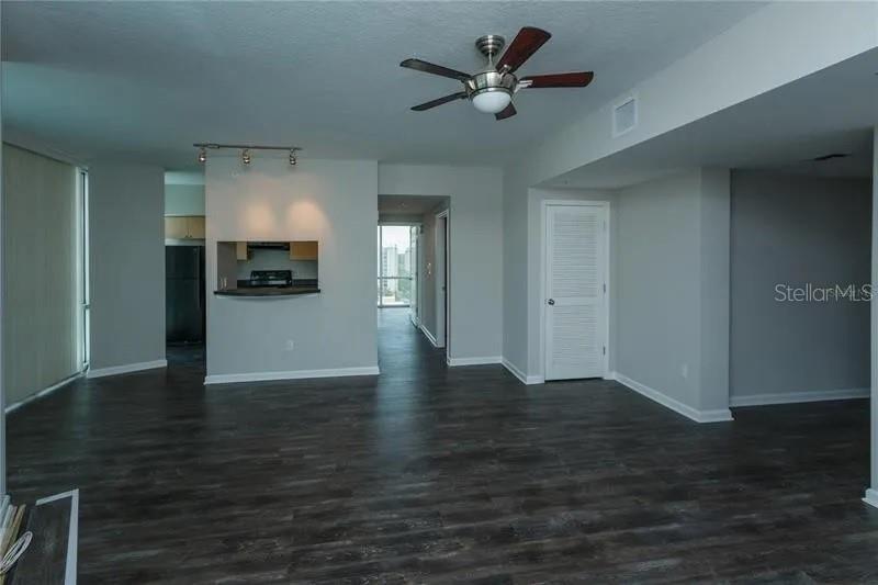 Living Room with entry to Master Bedroom