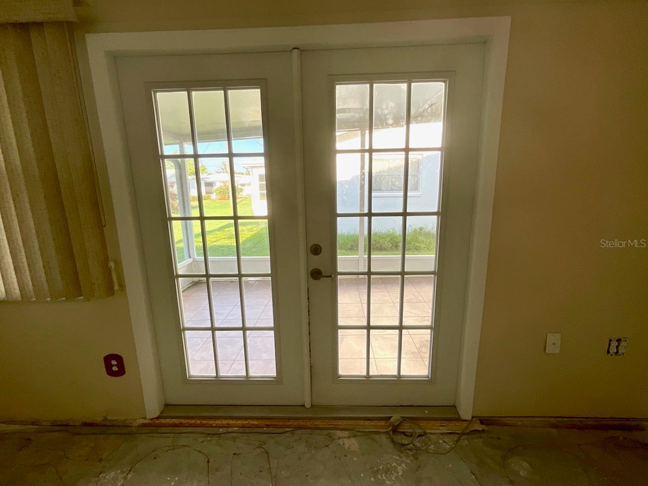 French doors to Florida room