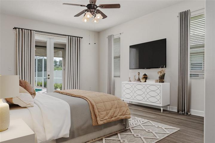 VIRTUALLY STAGED 6412-91 AVENUE EAST PARRISH, FL 34219 MLS#A4578299VIRTUALLY STAGED MASTER BEDROOM