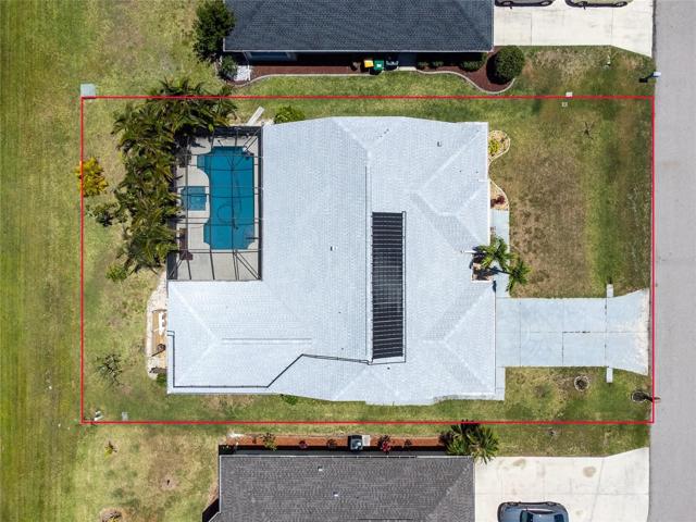 Aerial roof/ solar panel  view