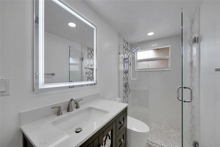 UPGRADED Master Bath with Walk In Shower