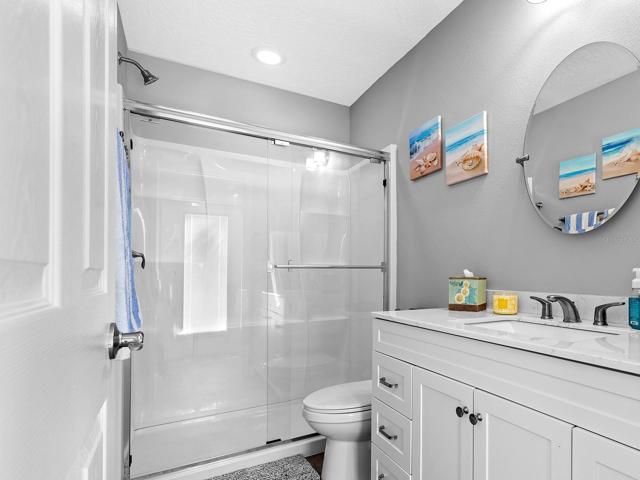 Guest house bath with shower