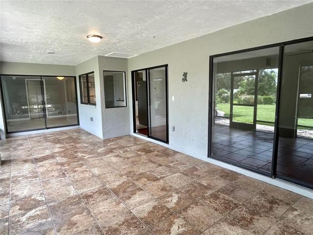 Spacious lanai with multiple access from the interior of the home