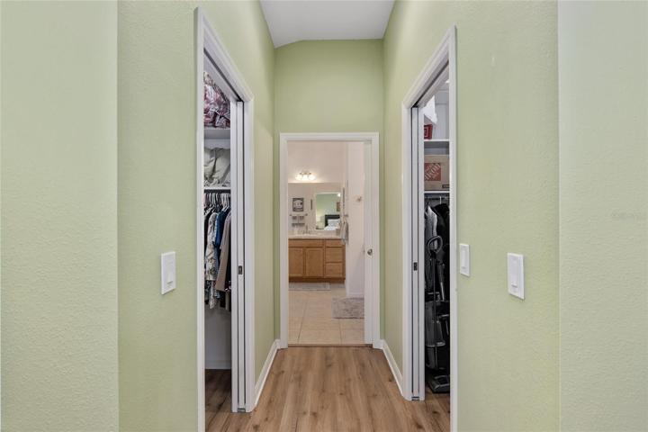 Master his and hers closets