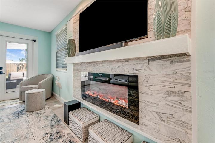Fireplace and custom entertainment center