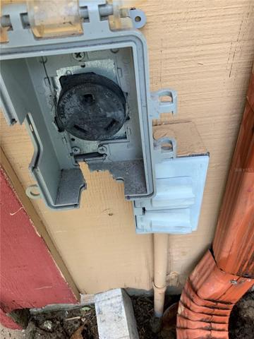 50 amp connection outside of garage
