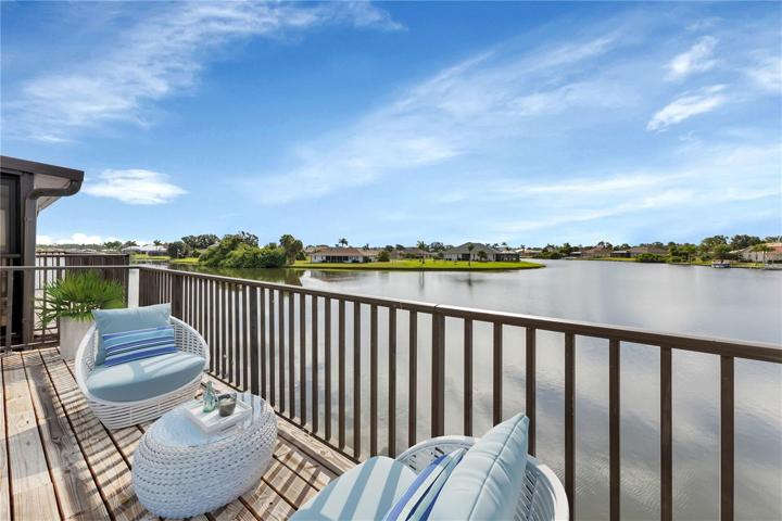 Virtually Staged 2nd floor private deck off of Master Bedroom