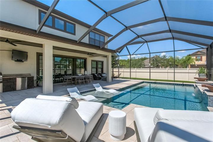 Extended pool deck are for sunbathing.  It's like having your own private spa.
