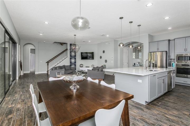 Dining area to family room view