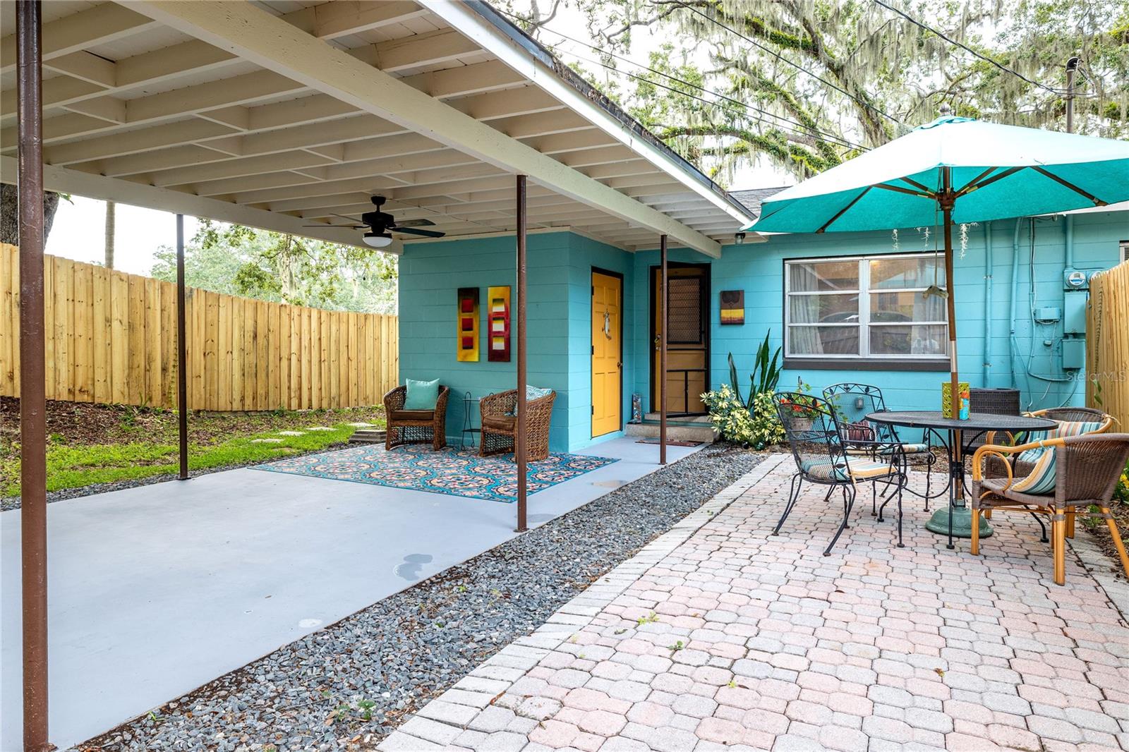 Side 1: Carport and Patio