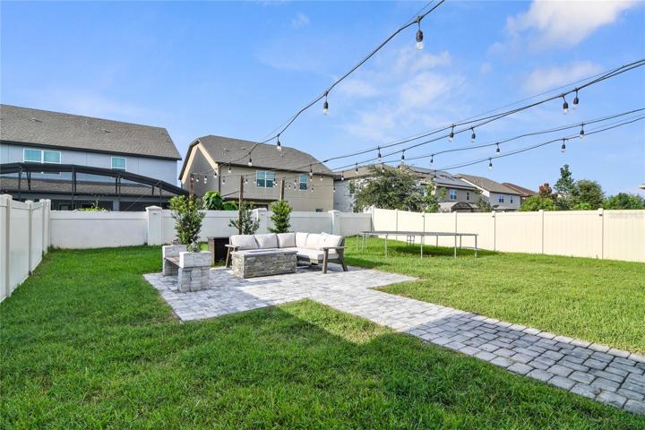 Large Backyard with firepit