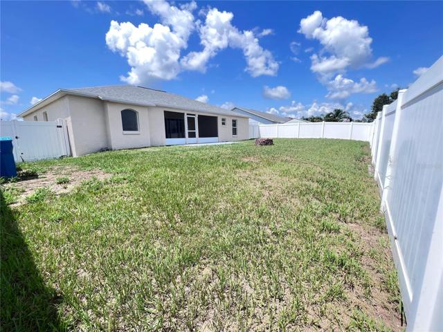 fenced yard