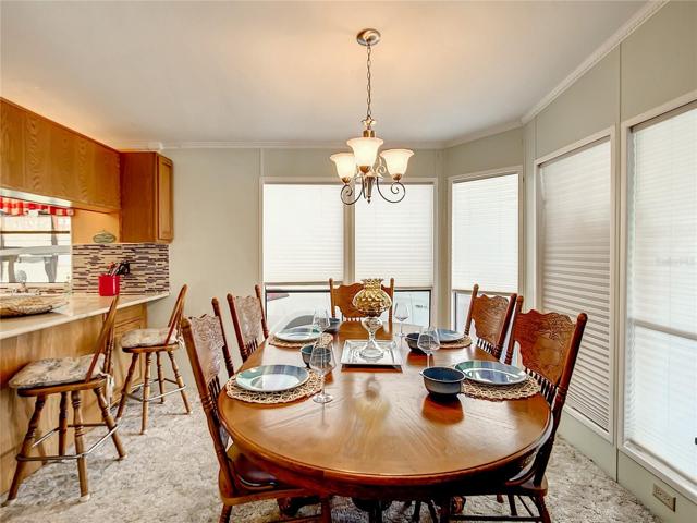 Breakfast bar and dining room