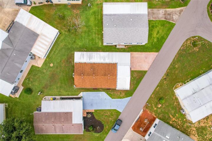 Aerial of the home and neighbors