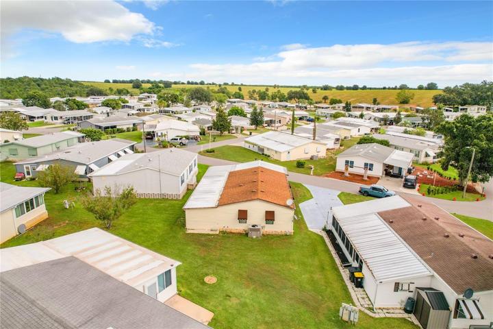 Aerial of the backyard