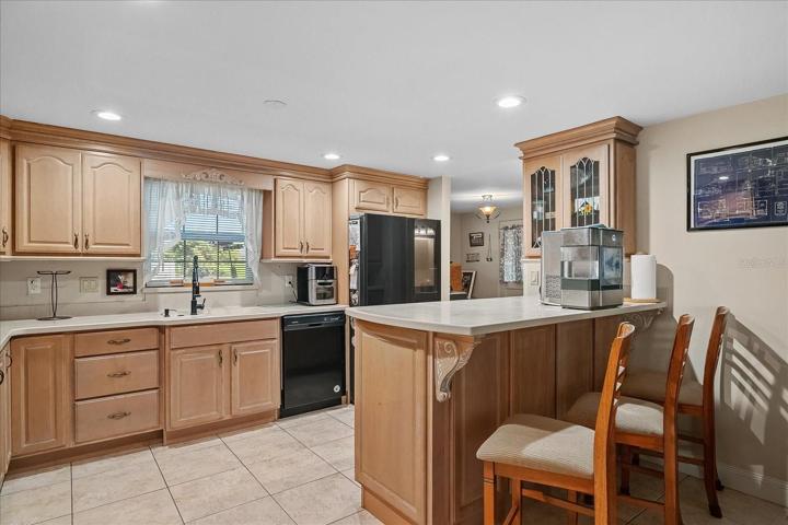 The kitchen is well appointed with all newer, matching appliances.  The refrigerator is very high end and 