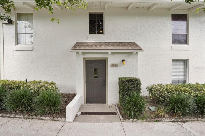 Front door to building