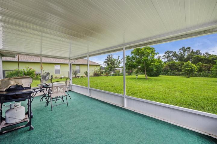 Screened back porch