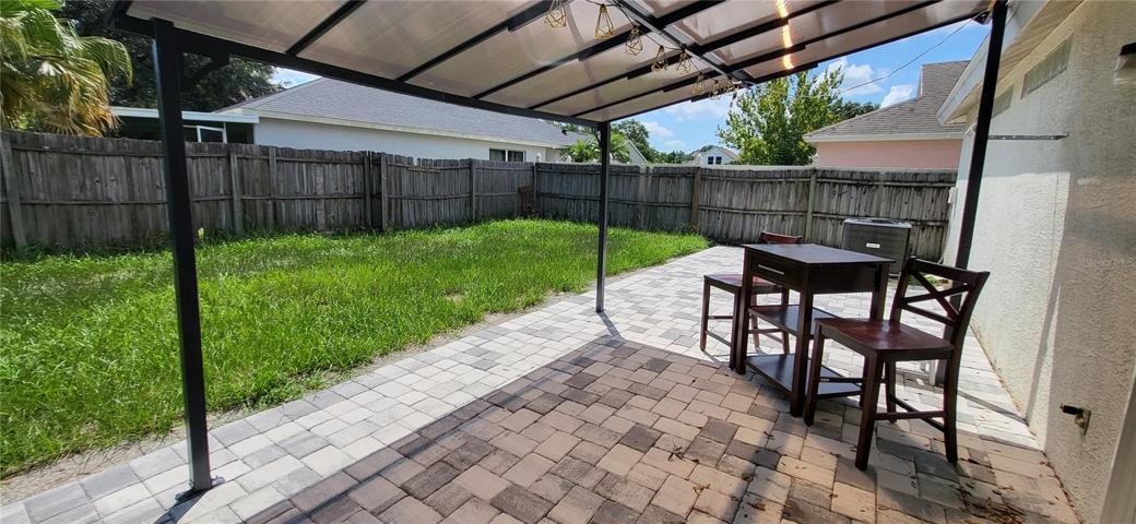 Paved and covered Patio