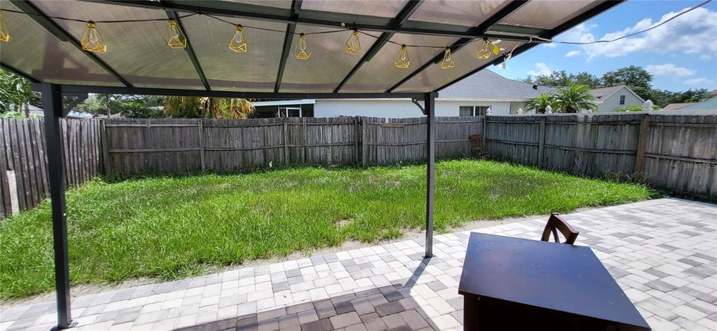 Paved and covered Patio