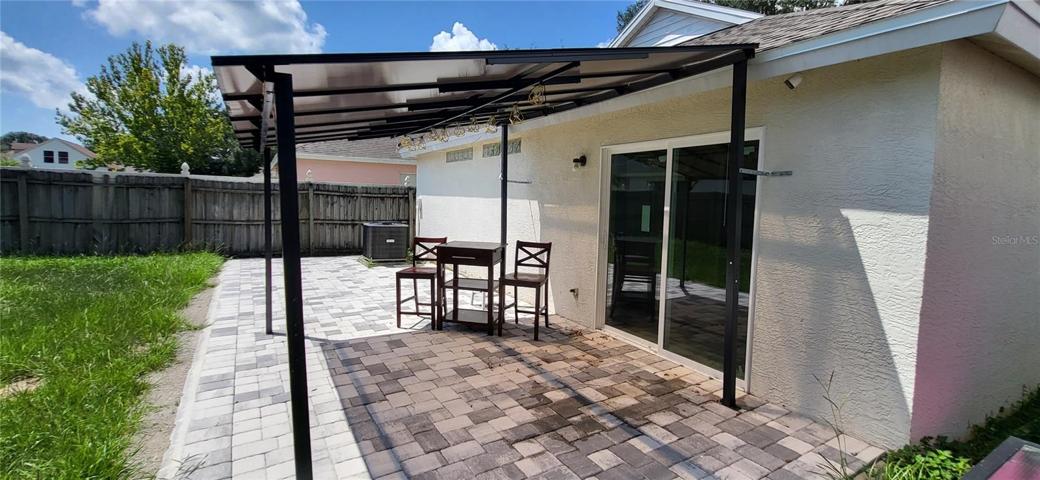 Paved and covered Patio