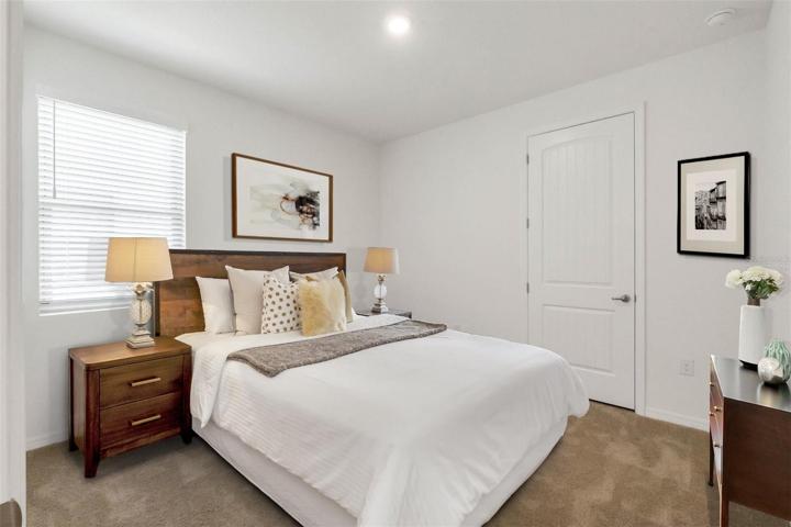 Virtually staged. 2nd bedroom.