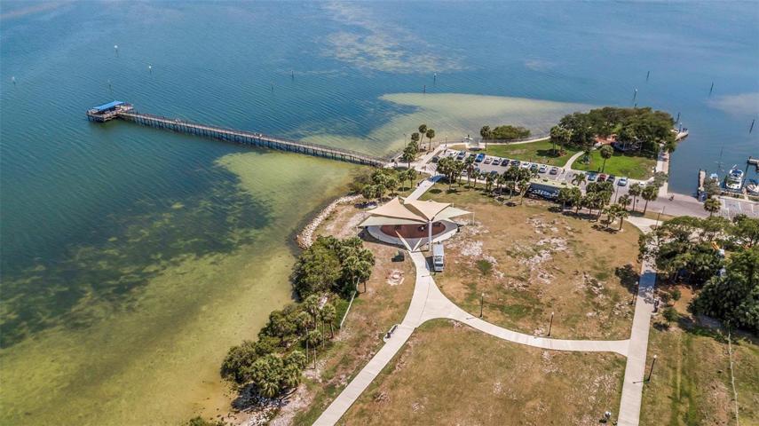 Waterfront park, one mile from the villa