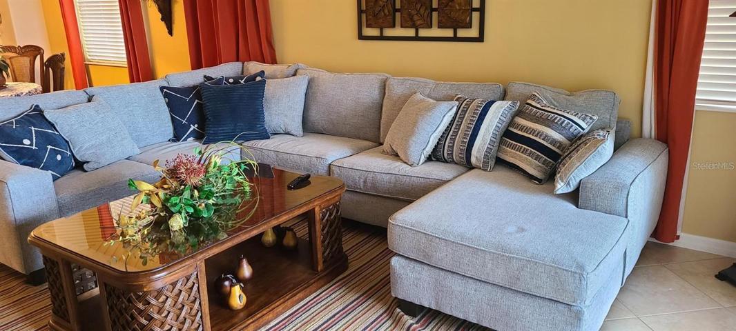 Large living room sofa included