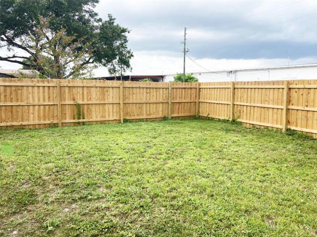 Backyard, fenced