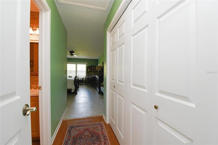 The master bedroom is a relaxing retreat featuring upgraded built-in closets