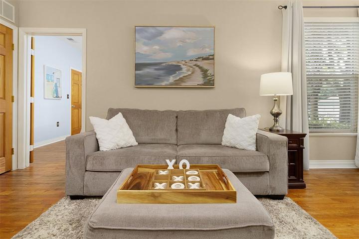 Living Room with Entry to Primary Bedroom