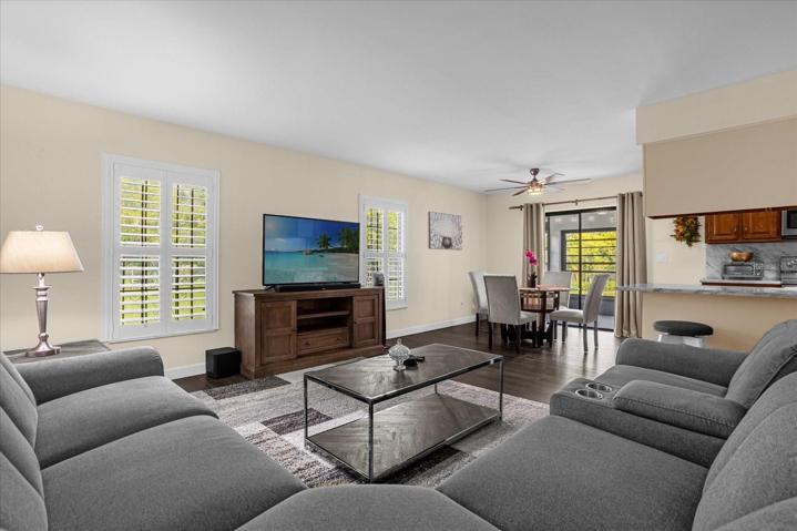 Plantation Custom Shutters in Living Room and Bedrooms