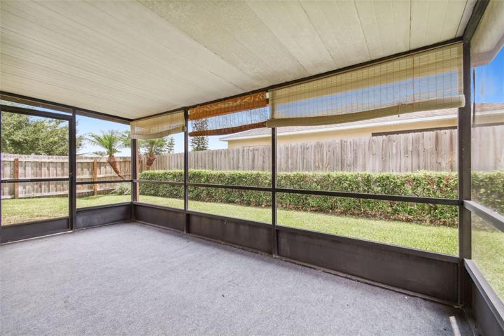 large screened-in patio