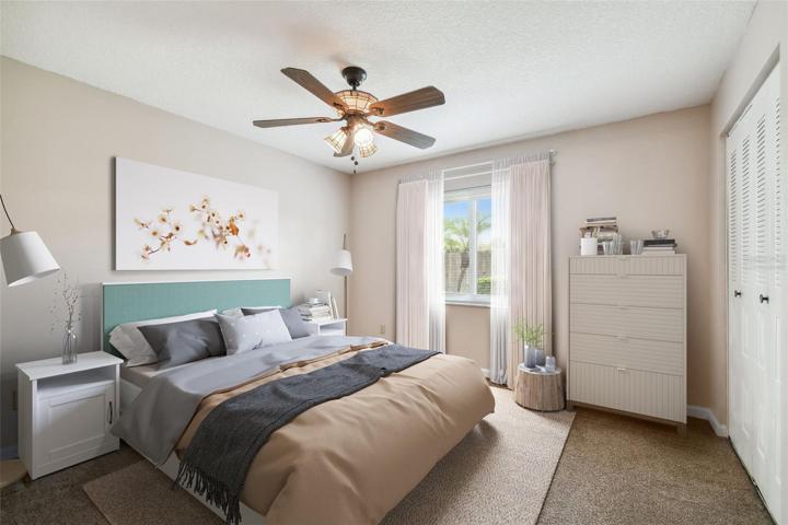 ( virtually staged )master bedroom