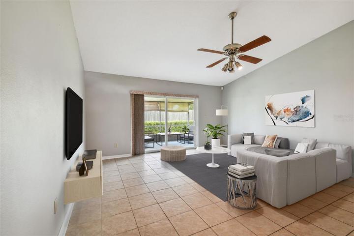 ( virtually staged ) living room