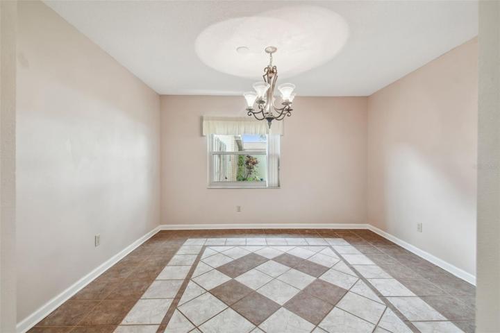 kitchen openly flows into dining room