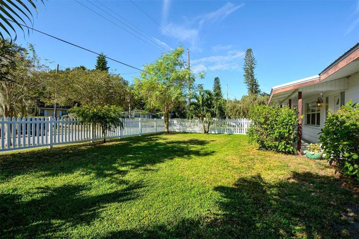 Front yard fenced area