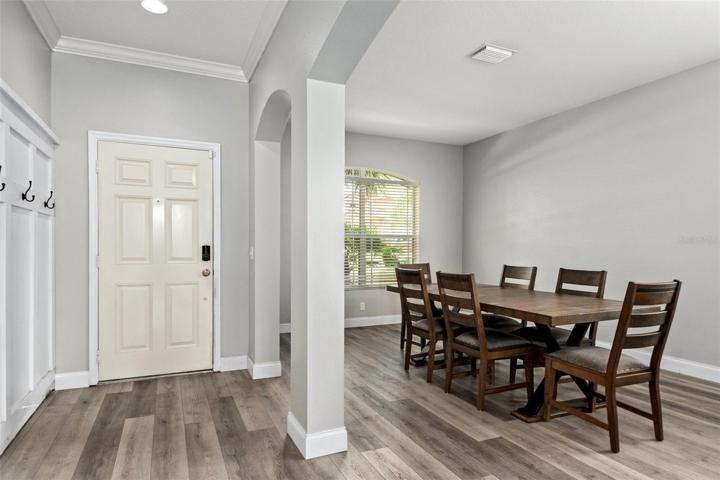 Interior Front Foyer with Custom Wood Work with NEW Luxury Flooring