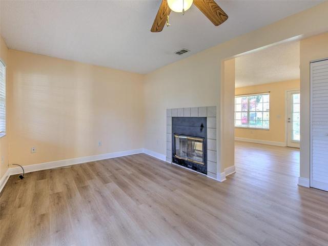 Wood burning fireplace!