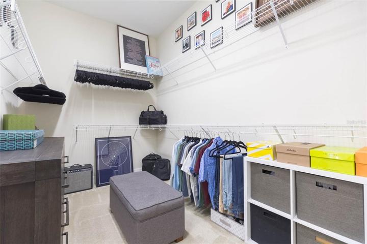 HUGE walk in closet in primary