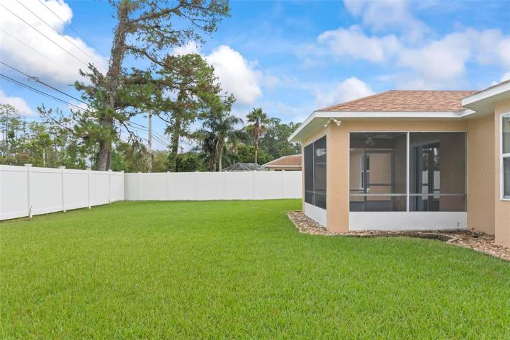 great backyard with no obstructions for additional pool / patio.