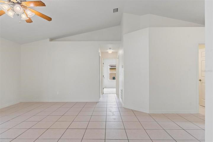 vaulted ceiling in main living areas