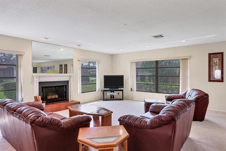 Living room with decorative Fireplace
