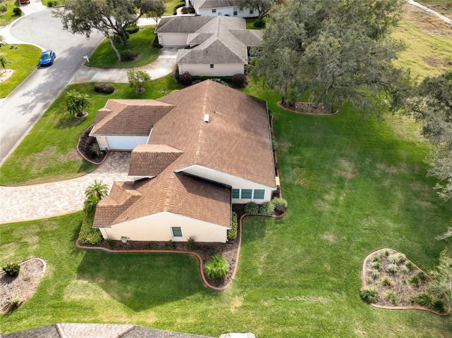 Aerial view of home.