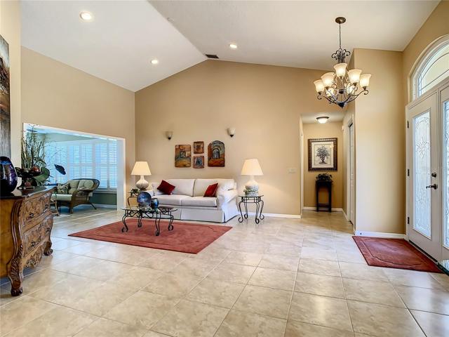 Ceramic tile flooring has been laid on the 
