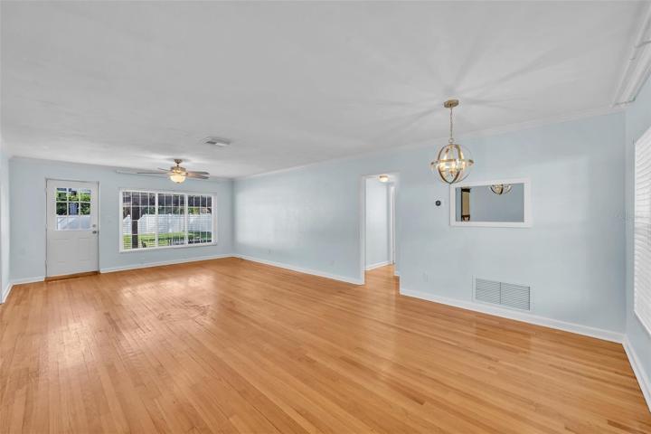 Front Door from Dining Room to Back Door to Spacious Yard
